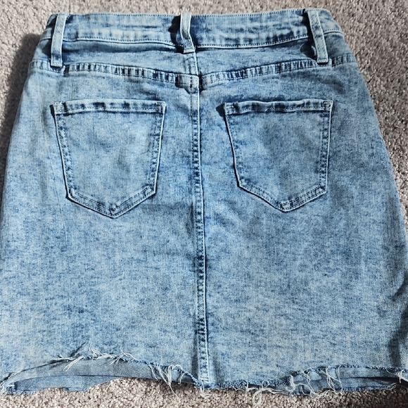 HH Jeans Los Angeles Sky Blue Denim Mini Skirt - Picture 4 of 6